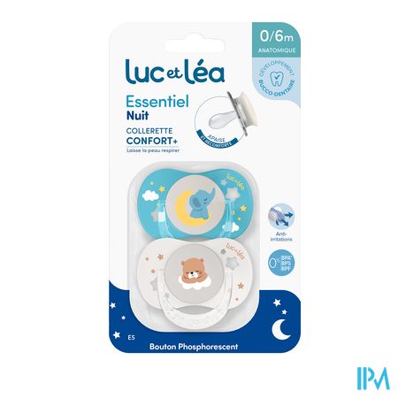 Luc&lea Fopspeen Essential Nacht 0-6m 2 1