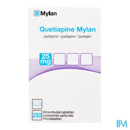 Quetiapine Mylan 25mg Filmomh Tabl 250 Fl Hdpe 1