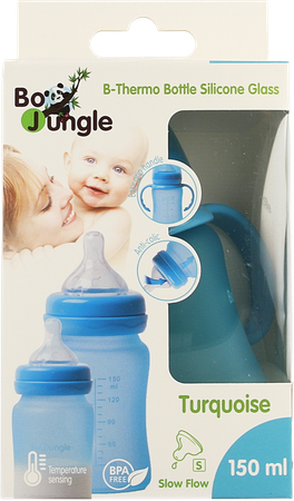 B-thermo Glass Bottle 150ml Turquoise 1