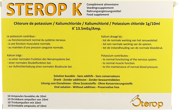 Sterop K Amp 10x10ml 2