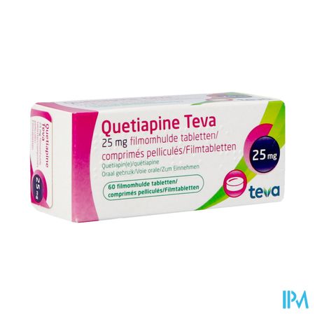 Quetiapine Teva 25mg Comp Pell 60