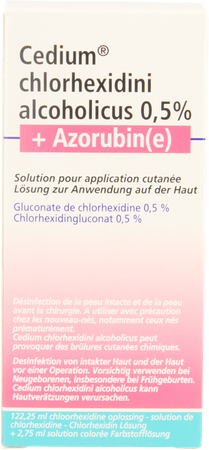 Cedium Chlorhexidini Gluc Alc 0,5% 125ml+azorubine 7