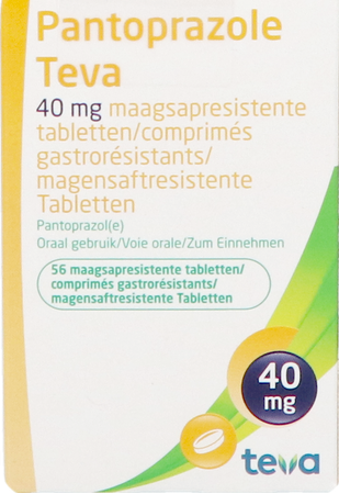 Pantoprazole Teva 40mg Maagsapresist Comp 56 Fl 2