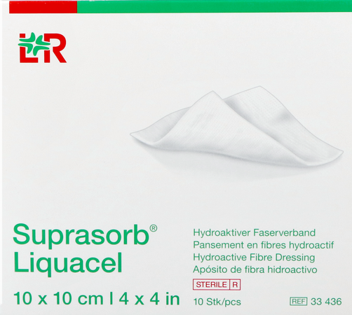 Suprasorb Liquacel Verband 10x10cm 10 33436-180021 3