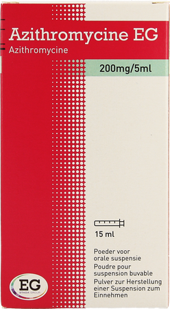 Azithromycine 200Mg/5Ml EG Poeder Or Susp 15 Ml 3