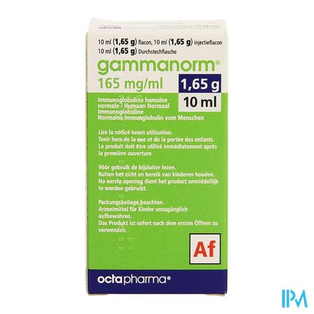 Gammanorm 165mg/ml Octapharma Fl Inj 10ml 2