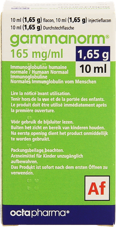 Gammanorm 165mg/ml Octapharma Fl Inj 10ml 2