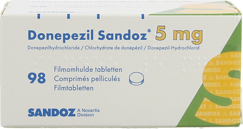 Donepezil Sandoz 5,0mg Comp Pell 98 X 5,0mg 2