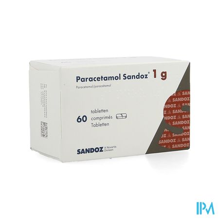 Paracetamol 1g Sandoz Tabl 60