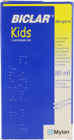 Biclar 250 Kids Gran Susp 250mg/5ml 2