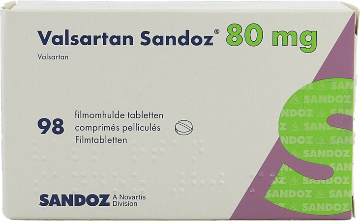 Valsartan Sandoz 80mg Filmomh Tabl 98 X 80mg 1