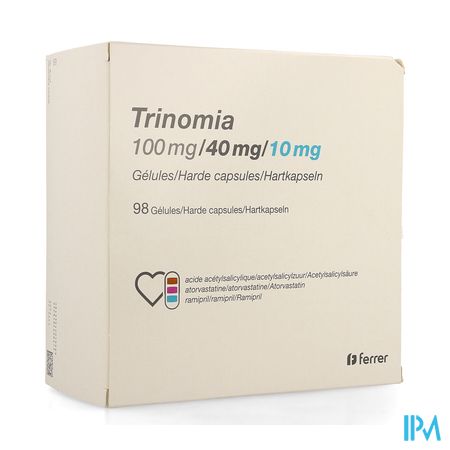 Trinomia 100mg/40mg/10,0mg Harde Caps 98