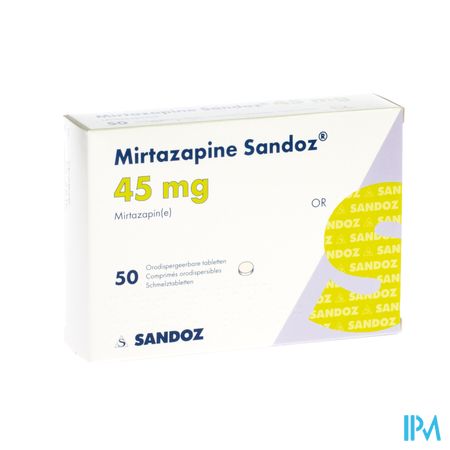 Mirtazapine Sandoz 45mg Orodisp Tabl 50