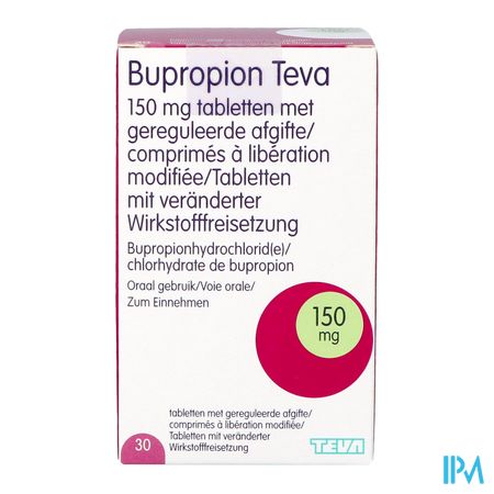 Bupropion Teva 150mg Liber.modifiee Comp 30 5
