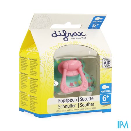 Difrax Sucette Natural 6m+ Girl 1