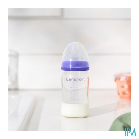 Lansinoh Zuigfles Glas + Speen 160ml 4 14