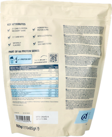 6d Recovery Shake Chocolate Pdr 850g 3