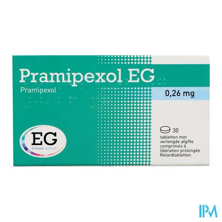 Pramipexol EG 0,26Mg Verlengde Afgifte Tabl  30 1