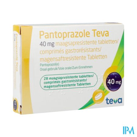 Pantoprazole Teva 40mg Maagsapresist Comp 28x40mg