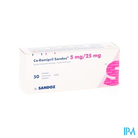 Co Ramipril Sandoz 5mg/25mg Comp 50 1