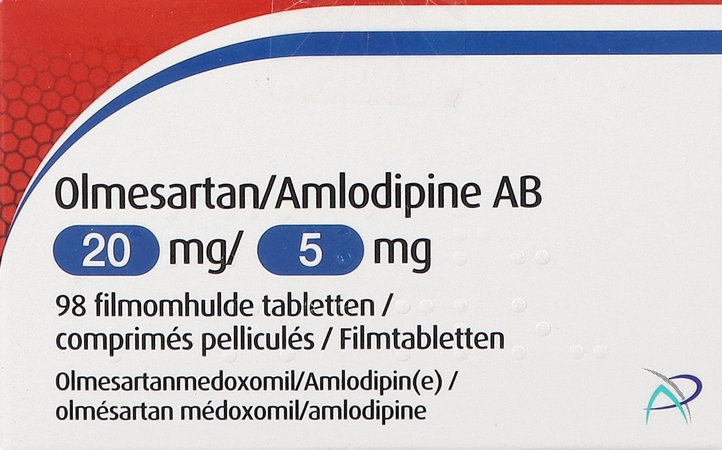 Olmesartan Amlodipine Ab 20/ 5mg Comp Pell 98 1