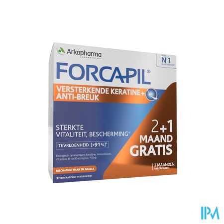Forcapil Keratine+ Lot Caps 180 15