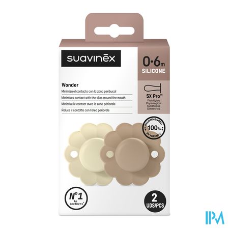 Suavinex Wonder Soother Sili.rev.0-6m Grey Duo 1