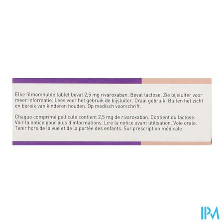 Rivaroxaban EG 2,5Mg Filmomh Tabl 56 3