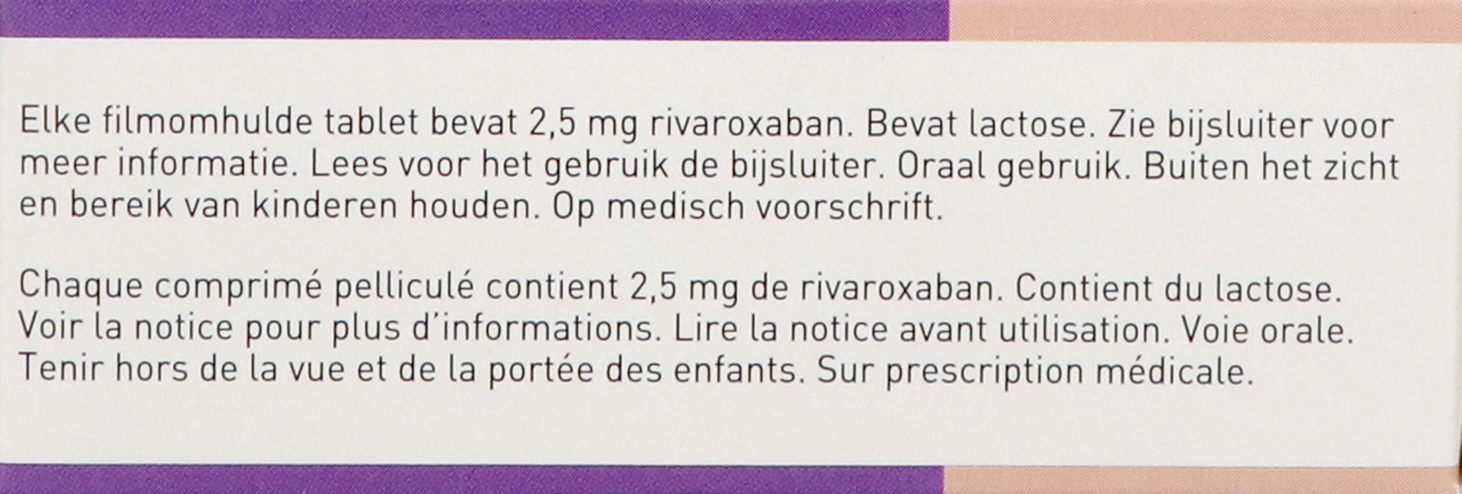 Rivaroxaban EG 2,5Mg Filmomh Tabl 56 3
