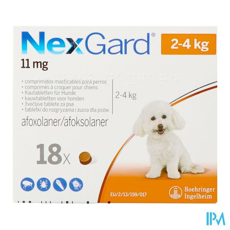 Nexgard 11mg 2- 4kg Kauwtabl 18 1