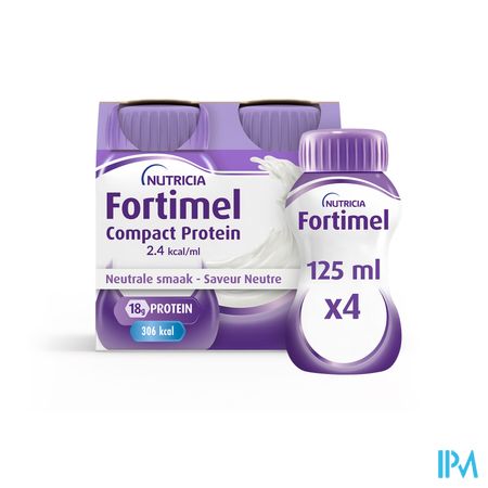 Fortimel Compact Protein 2.4kcal Neutraal 4x125ml