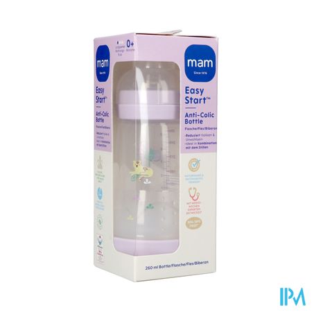 Mam Biberon Easy Start A/colique Matt Lila 260ml