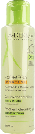 Aderma Exomega Control Reinigingsgel 2in1 500ml 1