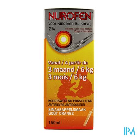 Nurofen Kind Impexeco 2% Sir Z/s Sinaas 150ml Pip