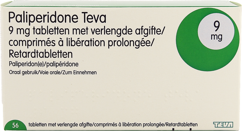 Paliperidone Teva 9mg Verl.afgifte Comp 56 X 9mg 1