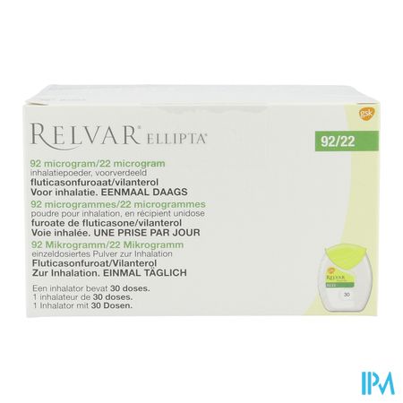 Relvar Ellipta 92/22mcg Abacus Pdr Inhal 1x30dose 3