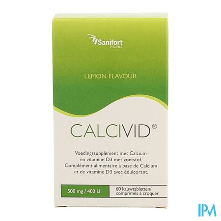 Calcivid 500mg/400ie Lemon Chew 60 3
