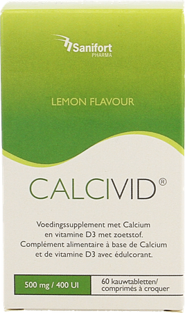 Calcivid 500mg/400ie Lemon Chew 60 3