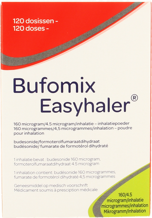 Bufomix 160mcg 4,5mcg Easyhaler Inhal Pulv Dos 120 2