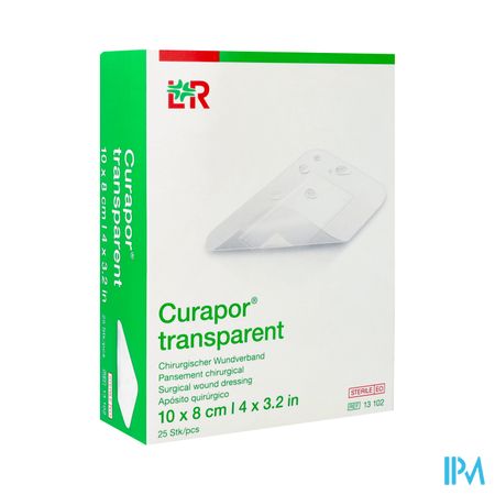 Curapor Transparent Steril 10cmx 8cm 25 13102