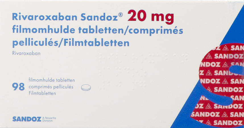 Rivaroxaban Sandoz 20mg Filmomh Tabl 98 2