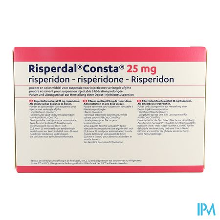 Risperdal Consta 25,0mg Fl Im 1x25,0mg/2ml+solv 3