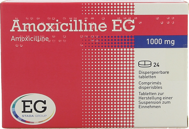 Amoxicilline EG 1000Mg Tabl Disp. 24X1000Mg 3