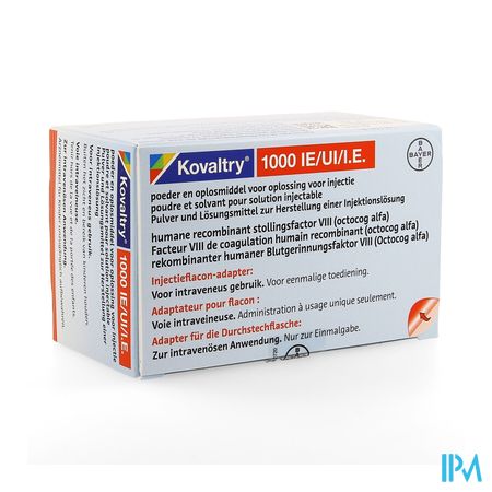 Kovaltry 1000ie Voorgevulde Spuit 2,5ml + Fl Inj 1