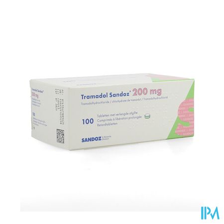 Tramadol 200 Sandoz Tabl Verl Afgifte 100 X 200mg