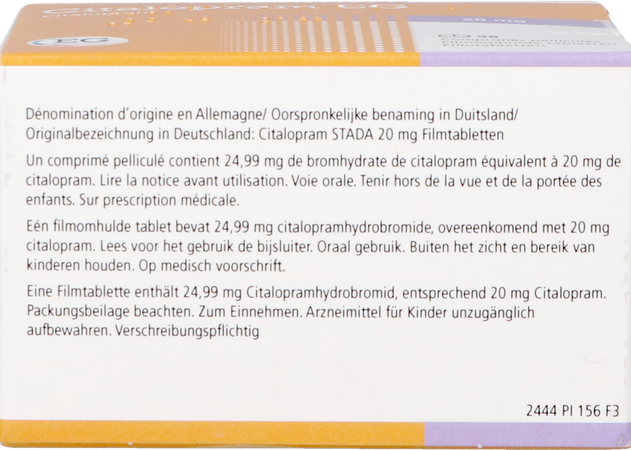 Citalopram Eg 20mg Orifarm Comp Pell 98 5