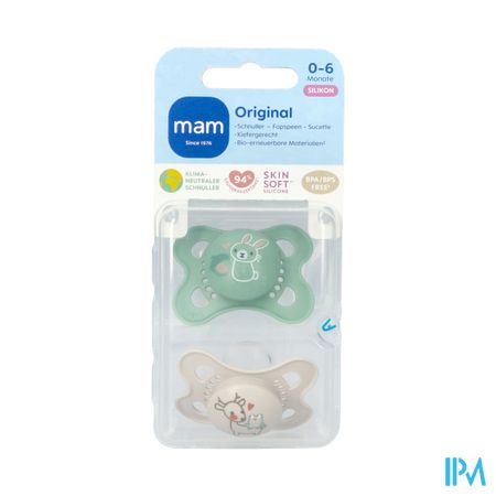 Mam Sucette Original Pure Silicone 0-6m Unisexe