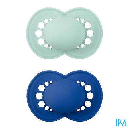 Mam Sucette Elements Plaine Silicones 6-16m Garcon 1
