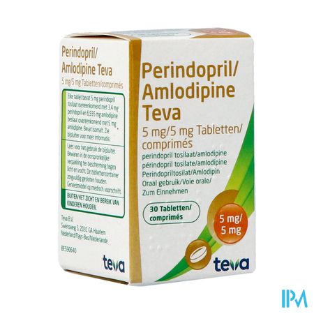 Perindopril Amlodipine Teva 5mg/ 5mg Comp 30