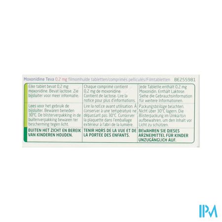 Moxonidine Teva Comp 56 X 0,2mg 1